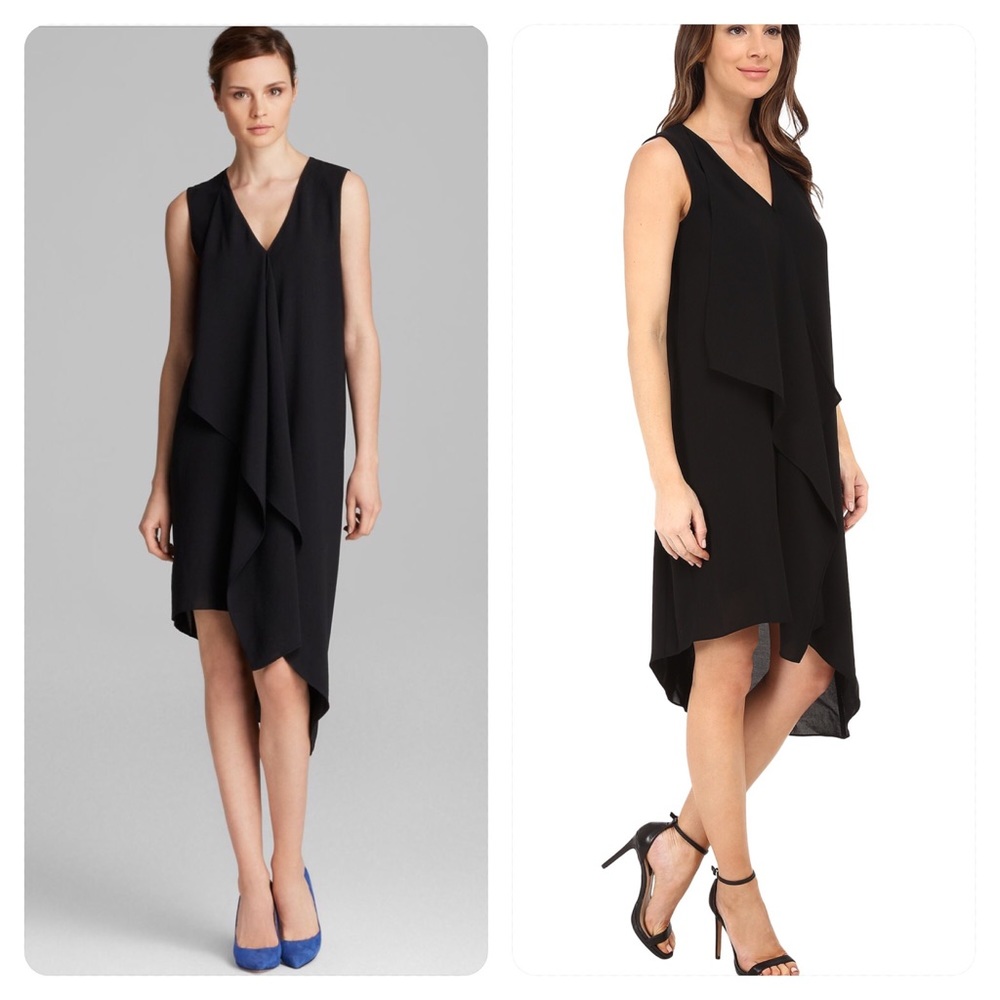 NWT! Adrianna Papell Sleeveless Asymmetric Front Drape Dress